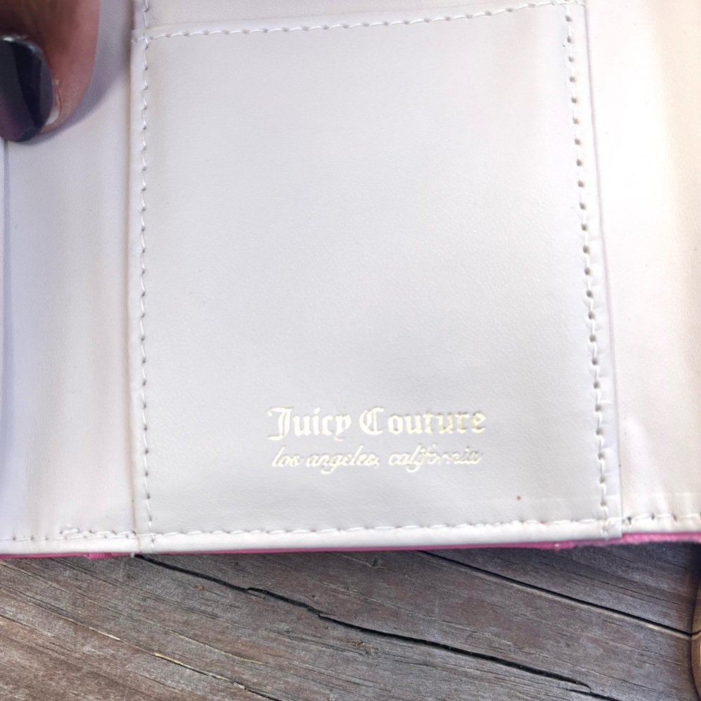 Juicy Couture Y2K Barbie Pink Embellished Tri-Fold Wallet & Gold Hardware - Picture 9 of 12
